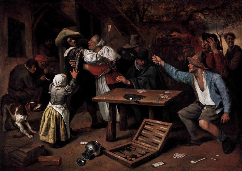 Jan Steen Argument over a Card Game oil painting image